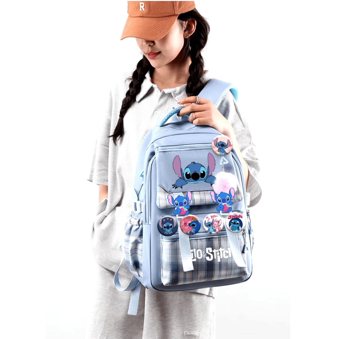 Mochila Grande Infantil do Stitch