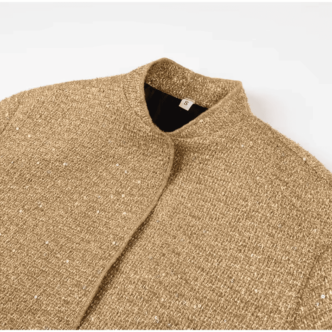 Jaqueta Feminina Bomber de Lantejoulas Genevieve