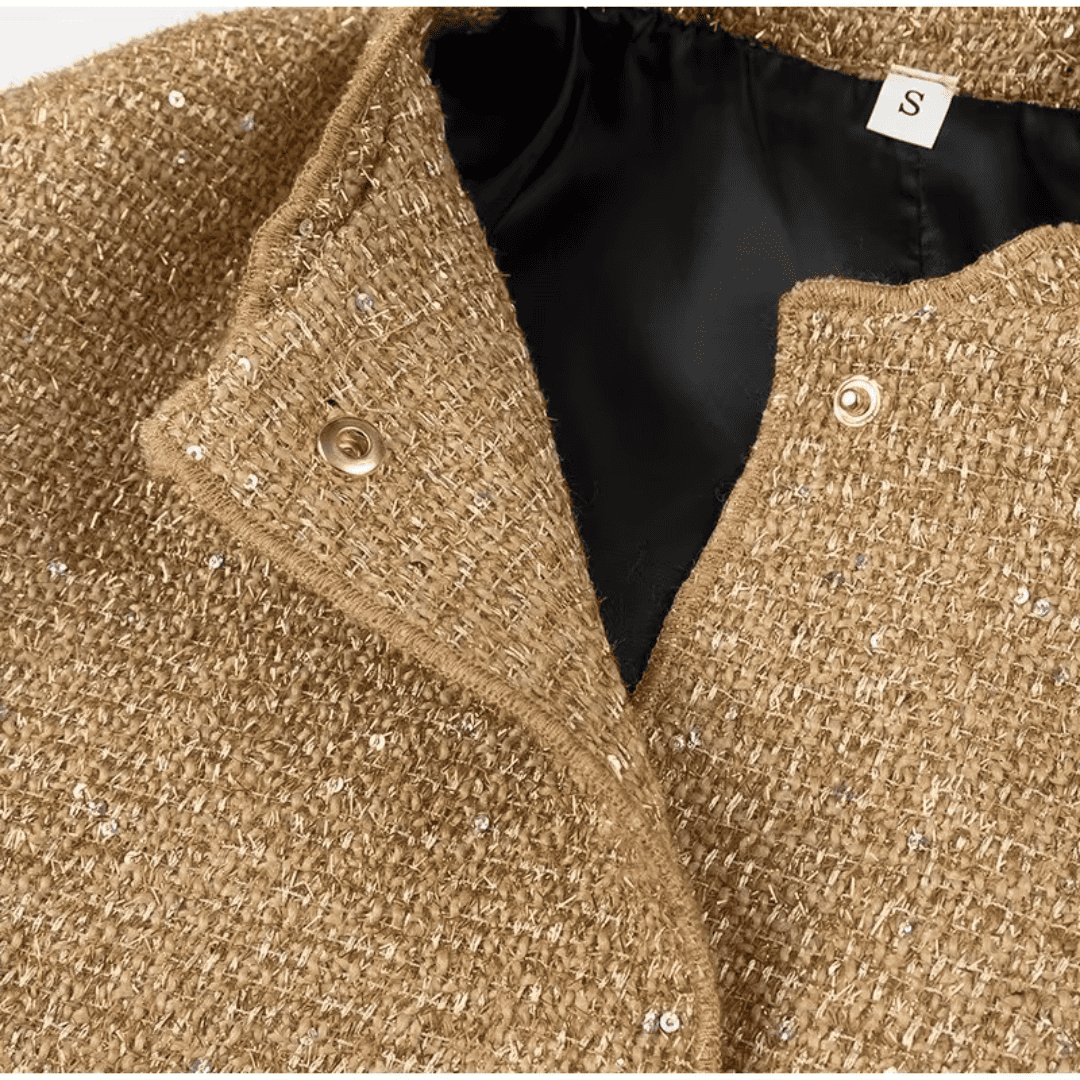 Jaqueta Feminina Bomber de Lantejoulas Genevieve
