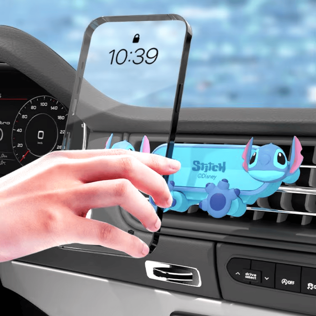 Suporte para Celular no Carro do Stitch