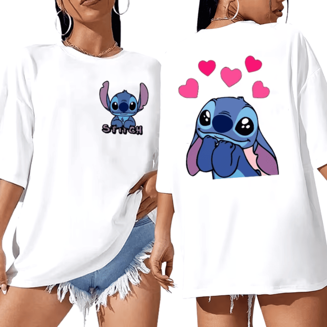 T-shirt Feminina Over Stitch