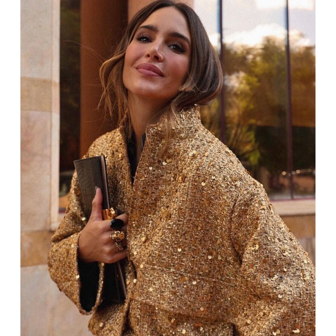 Jaqueta Feminina Bomber de Lantejoulas Genevieve