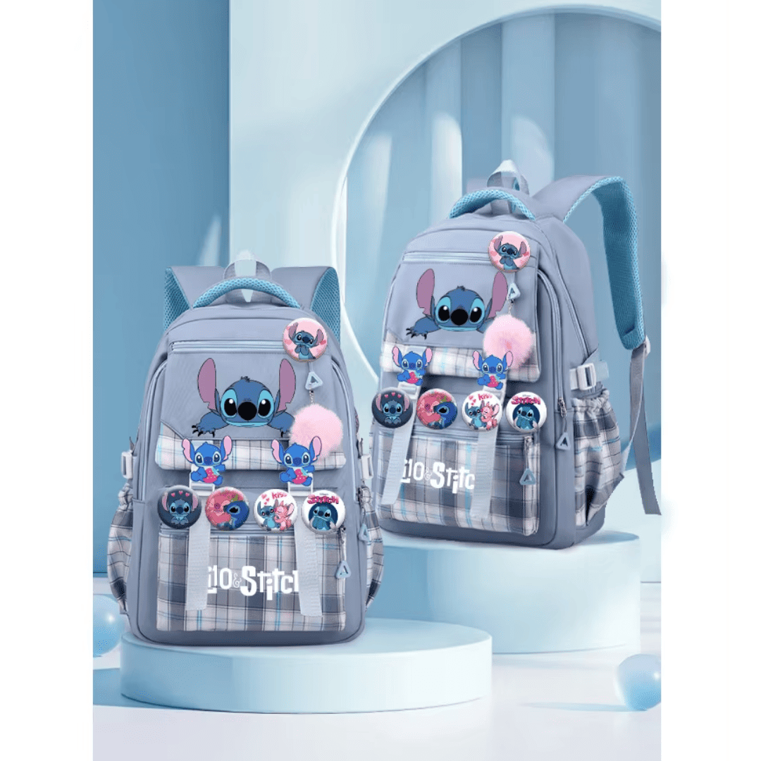 Mochila Grande Infantil do Stitch
