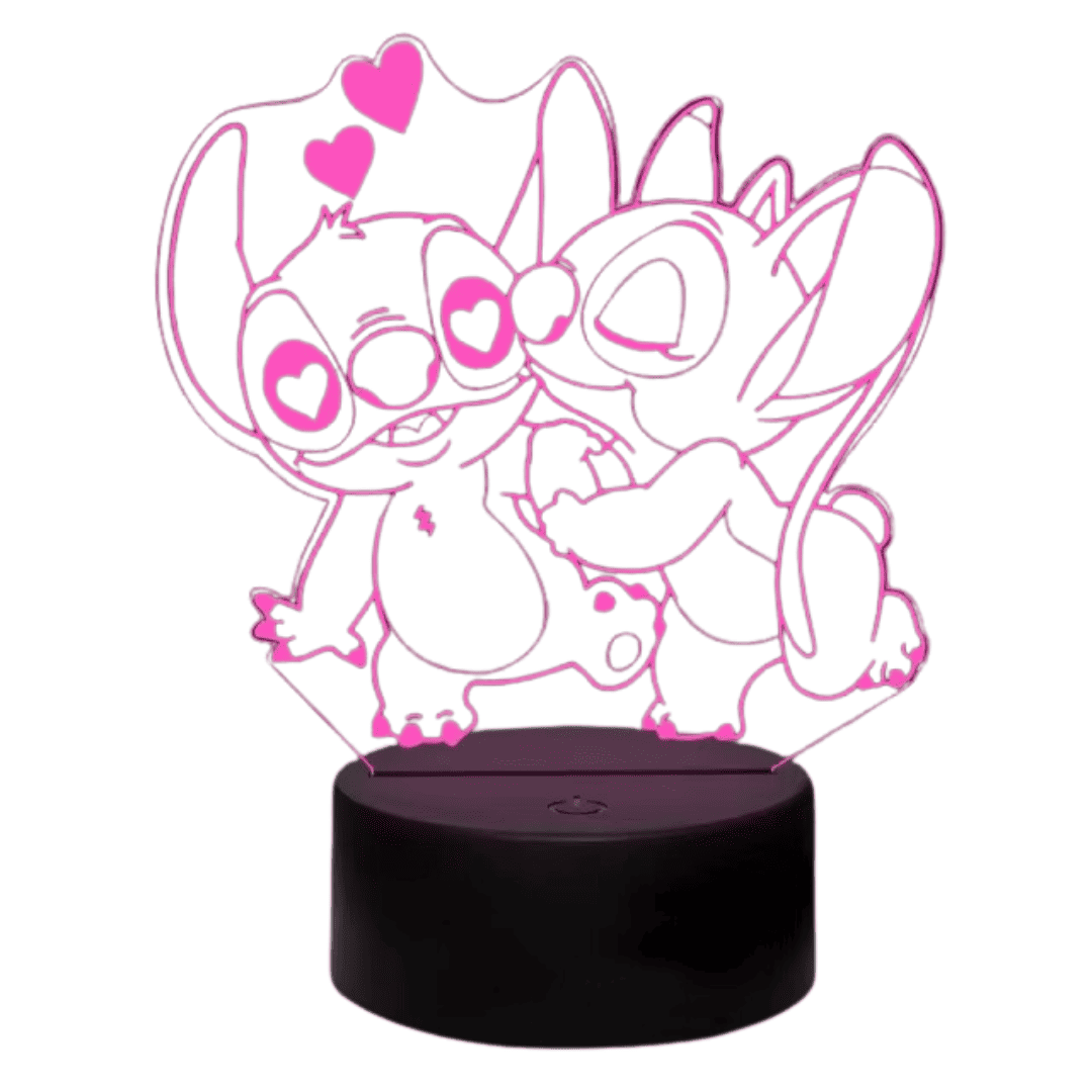 Luminária 3D em LED do Stitch