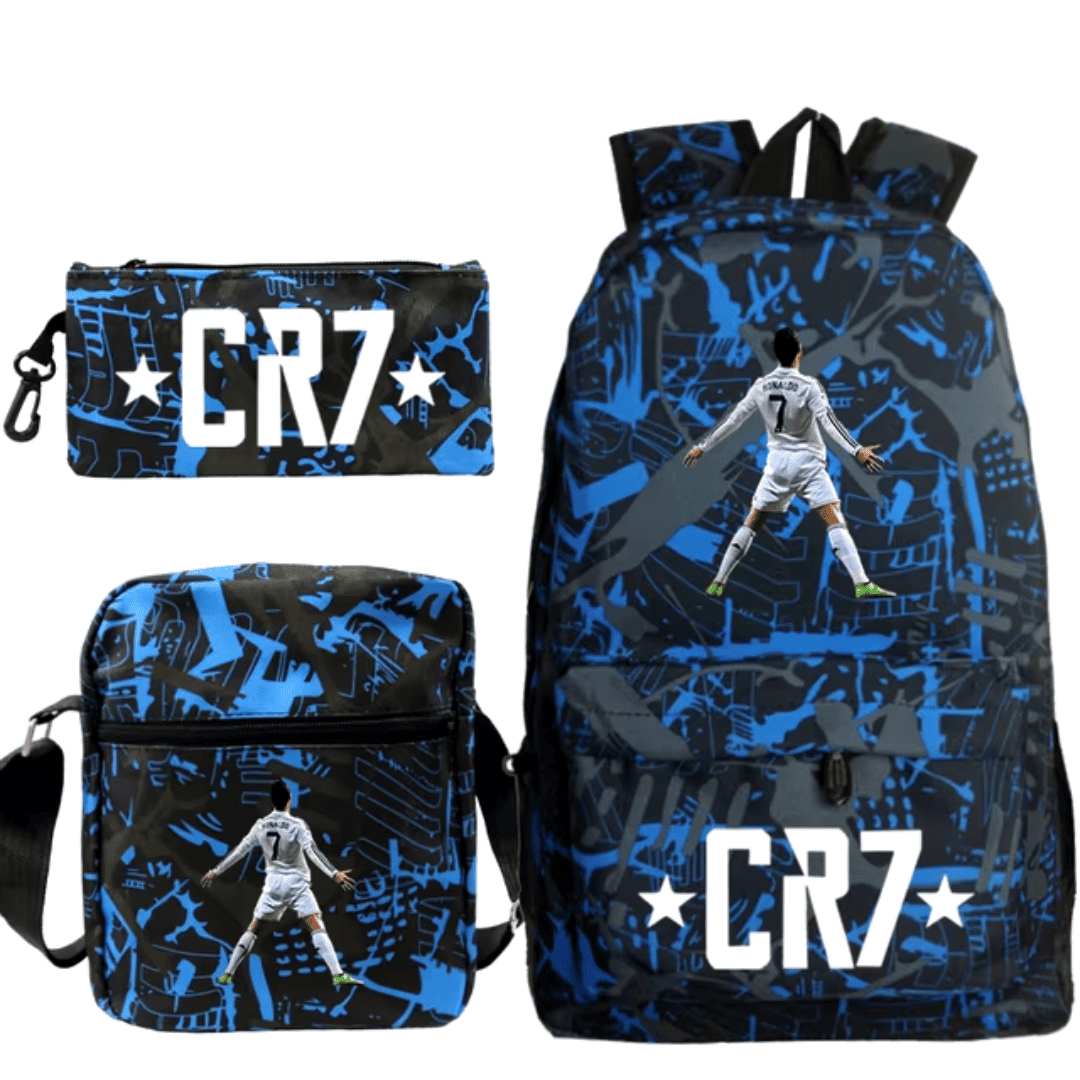 Kit Mochila, Lancheira e Estojo Cristiano Ronaldo CR7