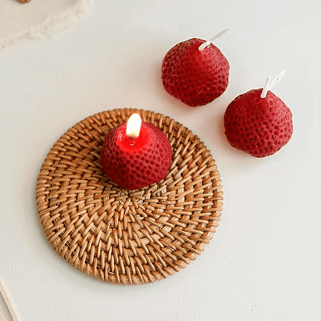 4 Velas de Morango Perfumadas