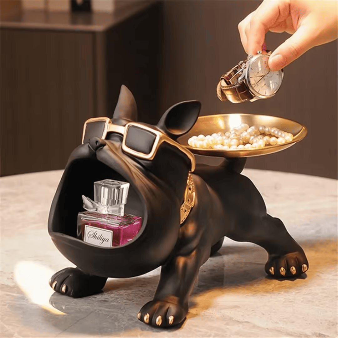 Suporte/ Bandeja em Formato de Bulldog