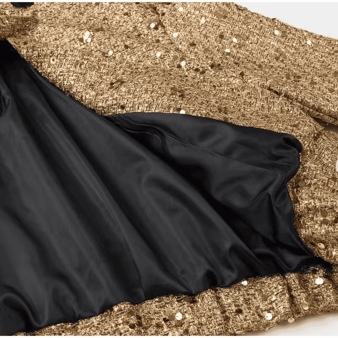 Jaqueta Feminina Bomber de Lantejoulas Genevieve