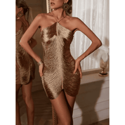 Vestido Feminino de Franja Cintilante Forglows