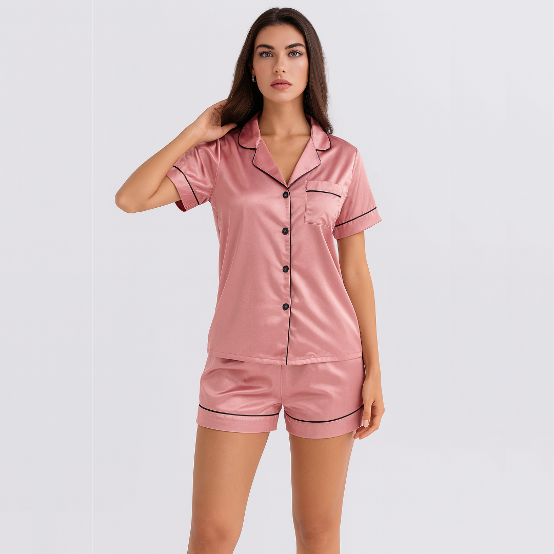 Conjunto de Pijama Feminino em Seda Forglows