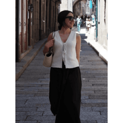 Colete Feminino de Fio com Amarração Aligne Forglows