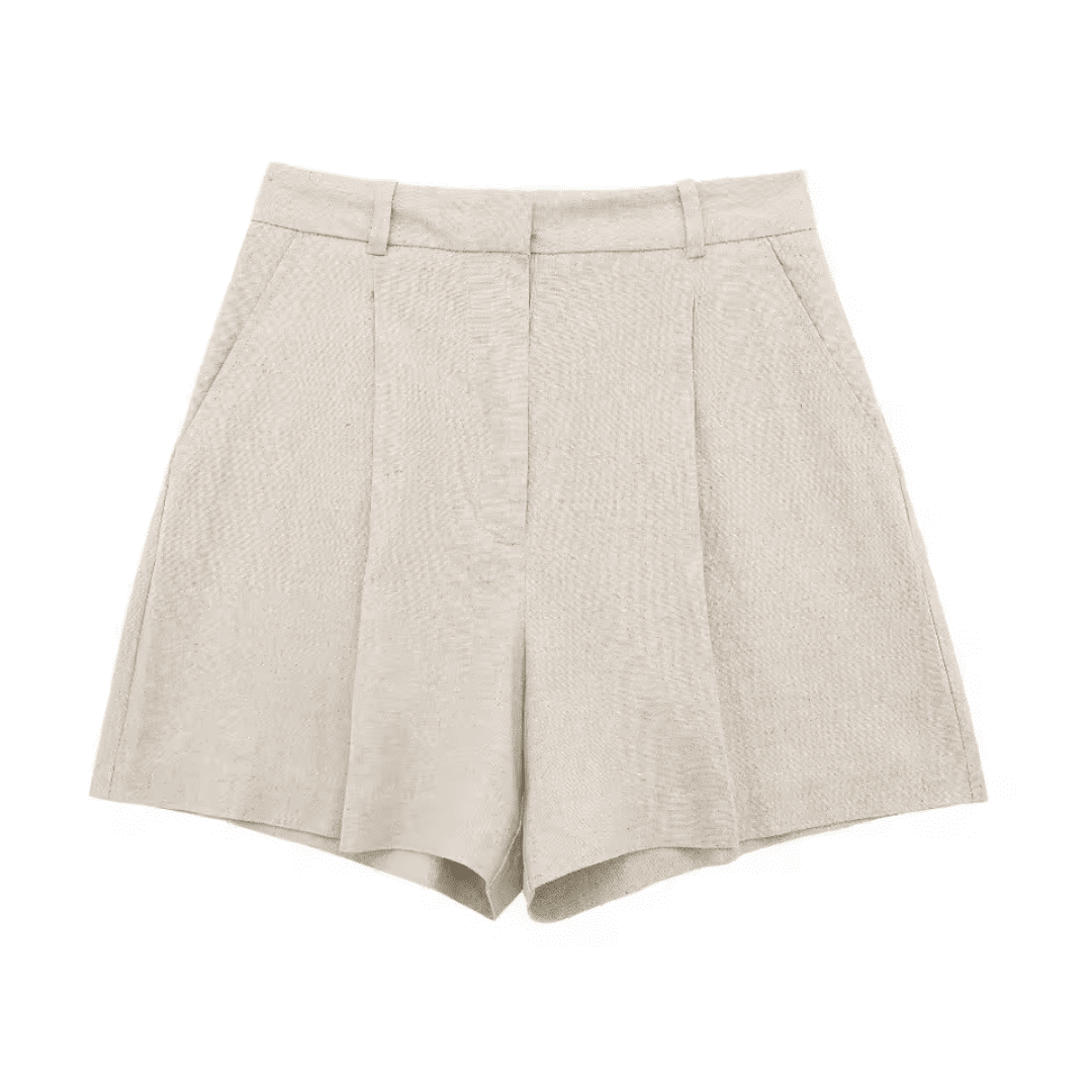 Shorts Alfaiataria Feminino Cintura Alta Ricca Forglows