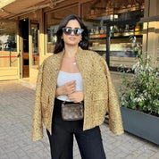 Jaqueta Feminina Bomber de Lantejoulas Genevieve Forglows
