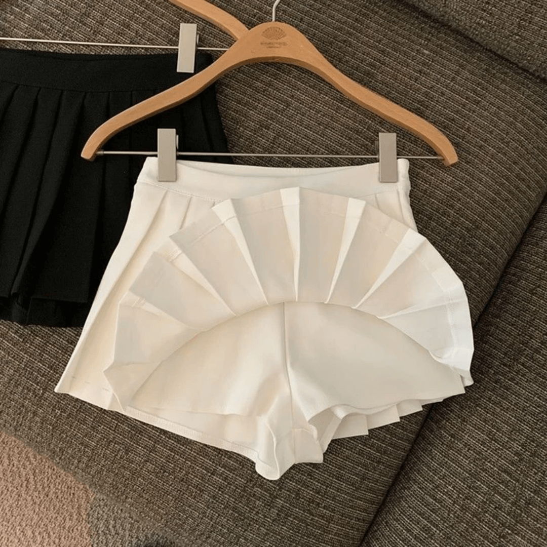 Short Saia Feminino Mini Plissada Forglows
