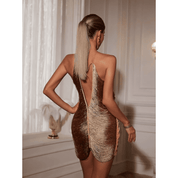 Vestido Feminino de Franja Cintilante Forglows