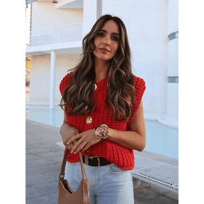 Blusa Colete Feminina de Lã Luara
