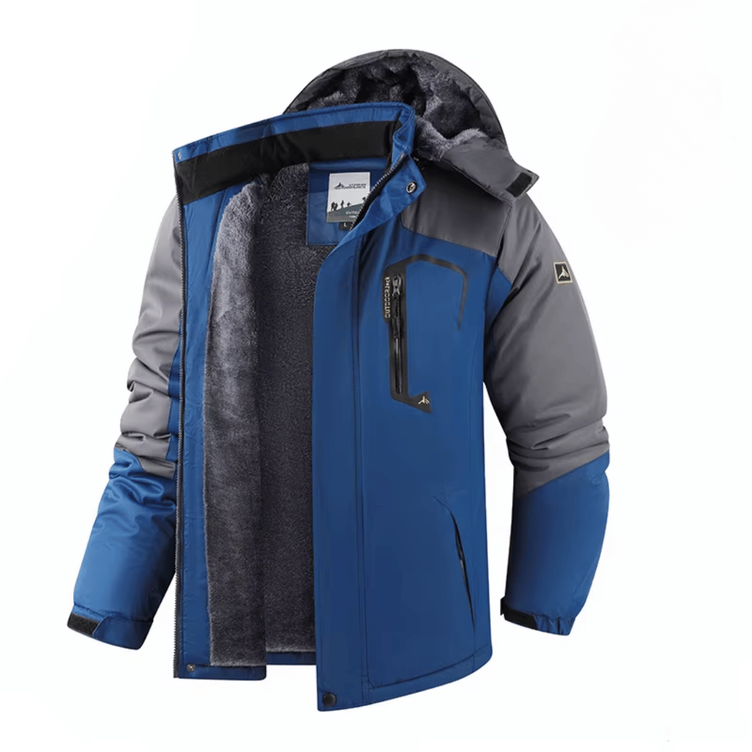 Jaqueta Masculina Forrada com Capuz para Neve Forglows