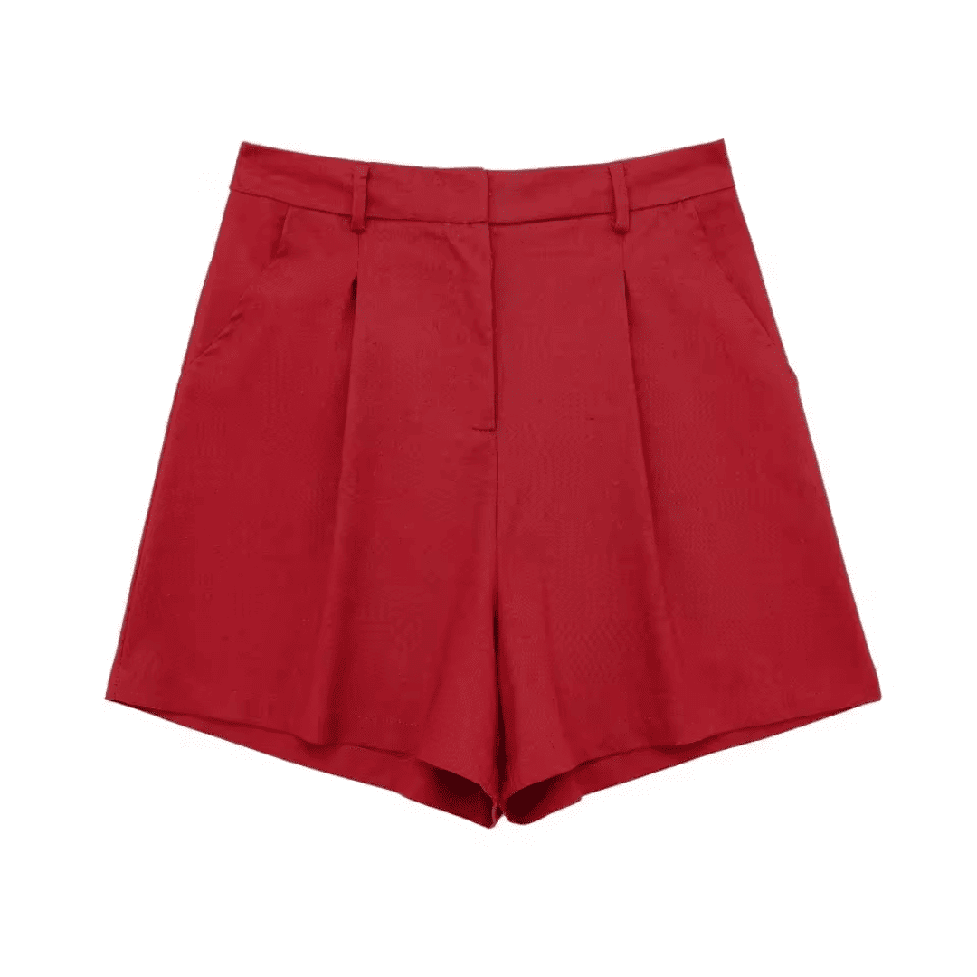 Shorts Alfaiataria Feminino Cintura Alta Ricca Forglows