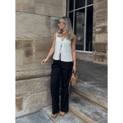 Colete Feminino de Fio com Amarração Aligne Forglows
