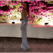 Vestido Feminino Longo com Lantejoulas Forglows