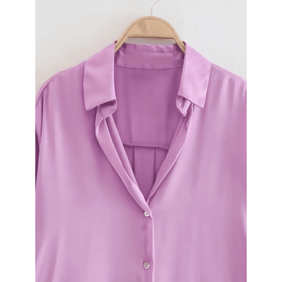 Camisa Feminina de Cetim Eloise Forglows