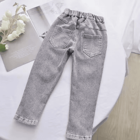 Calça Jeans Infantil Menina com Pérolas