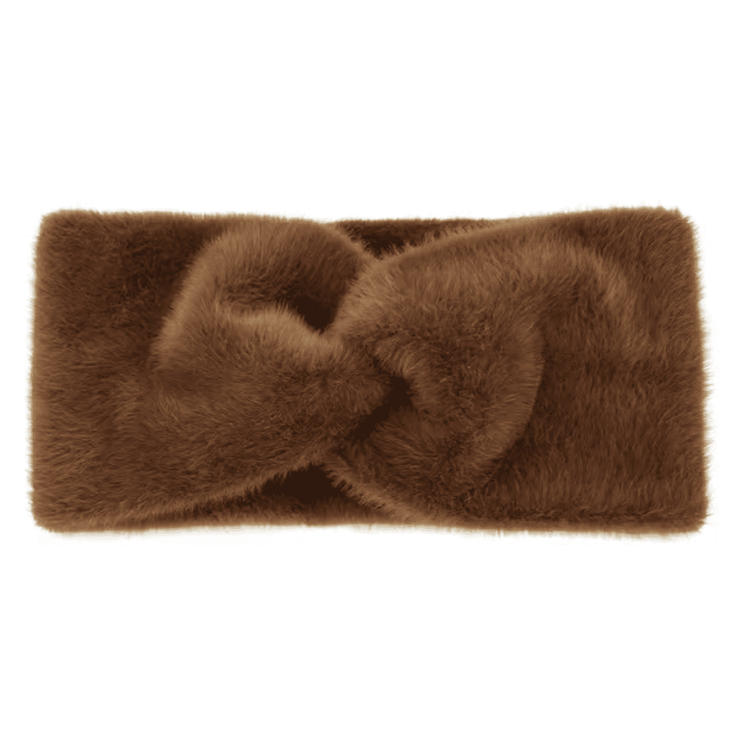 Faixa Turbante Cruzada em Pelúcia Forglows