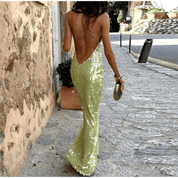 Vestido Feminino Longo com Lantejoulas Forglows