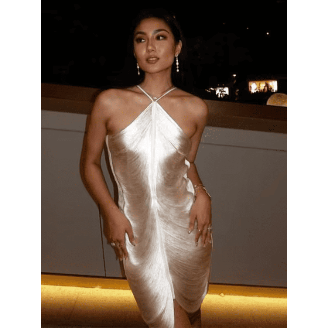 Vestido Feminino de Franja Cintilante Forglows