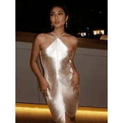 Vestido Feminino de Franja Cintilante Forglows