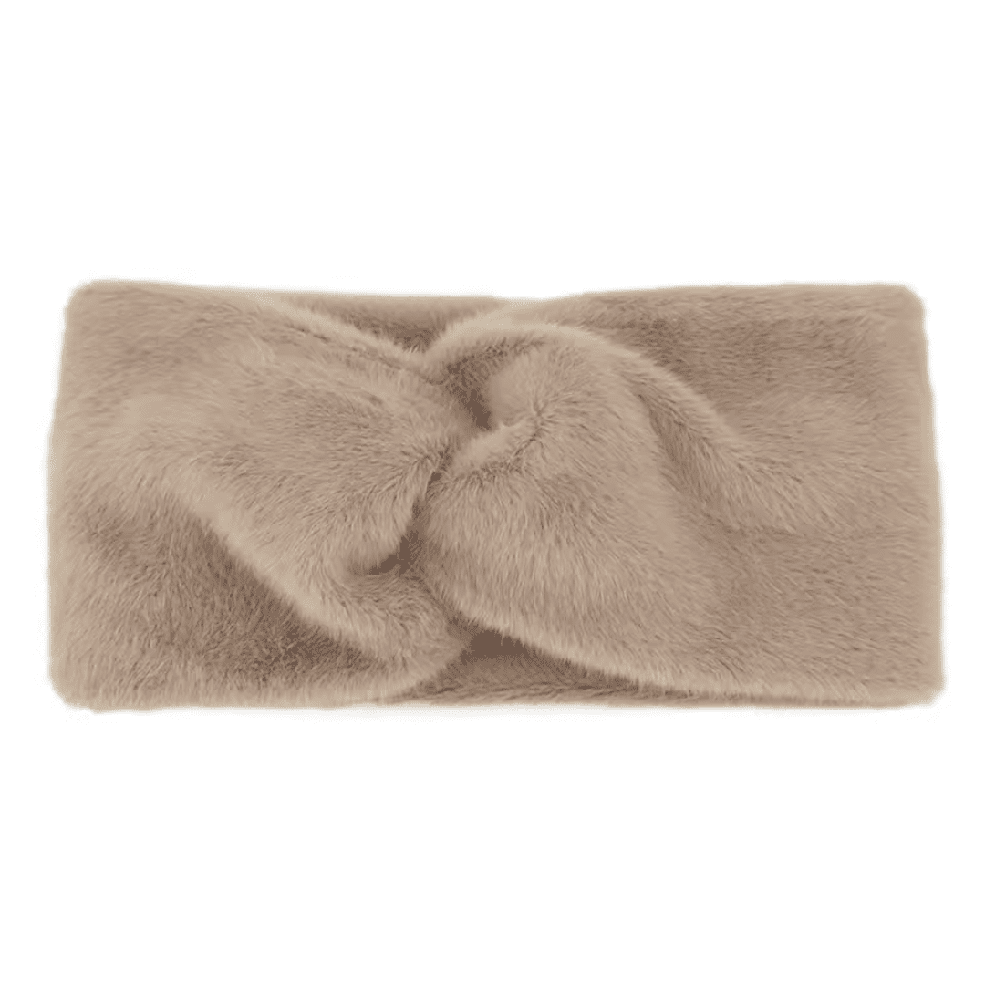 Faixa Turbante Cruzada em Pelúcia Forglows