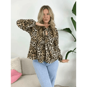 Blusa Feminina Bata com Amarração Manga Comprida Luna Forglows