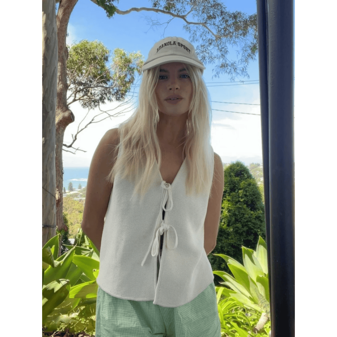 Colete Feminino de Fio com Amarração Aligne Forglows