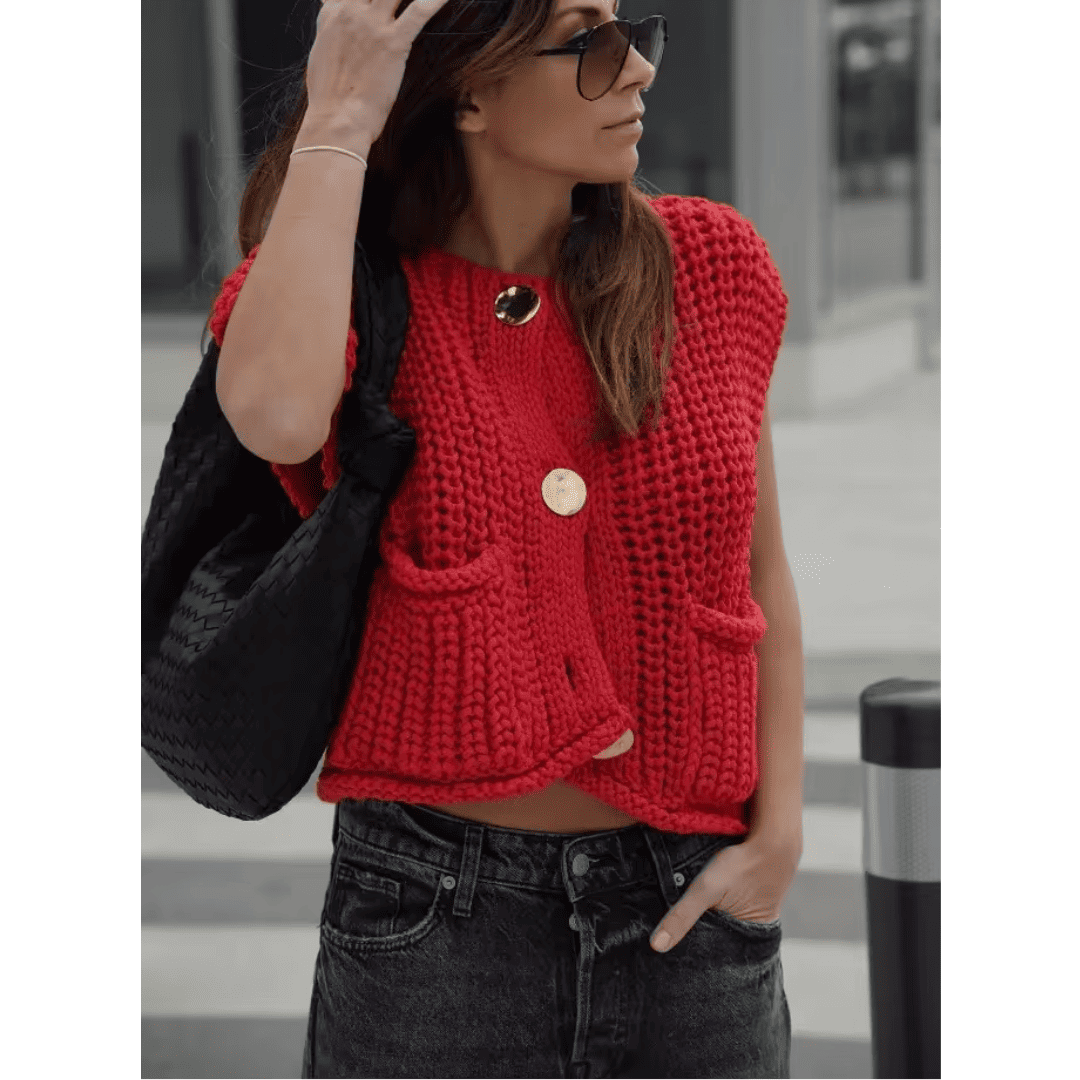 Blusa Colete Feminina de Lã Luara
