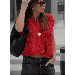 Blusa Colete Feminina de Lã Luara
