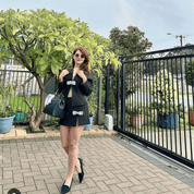 Blazer Feminino com Laço em Strass Cecília Forglows