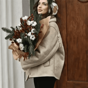 Casaco Feminino Couro Nobuck com Pelúcia Forglows