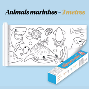 Rolo de 3 Metros de Papel para Colorir Infantil Forglows