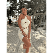 Vestido Feminino de Crochê Flor Forglows
