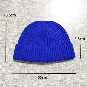 Gorro Unissex em Tricô com Dobra na Barra
