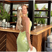 Vestido Feminino Longo com Lantejoulas Forglows