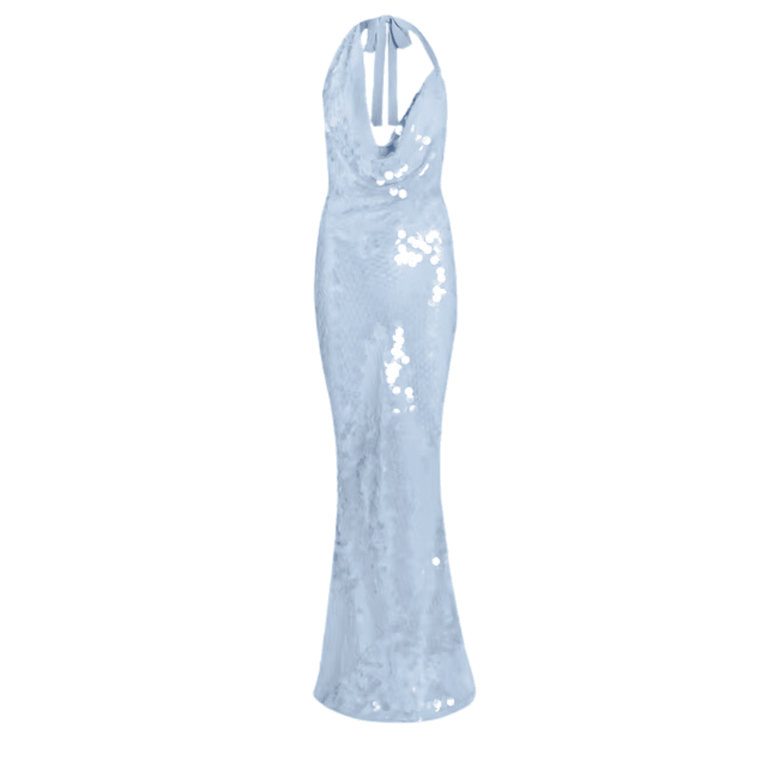 Vestido Feminino Longo com Lantejoulas Forglows