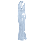 Vestido Feminino Longo com Lantejoulas Forglows