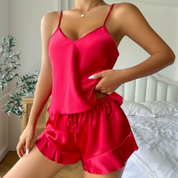 Conjunto de Pijama Feminino de Seda