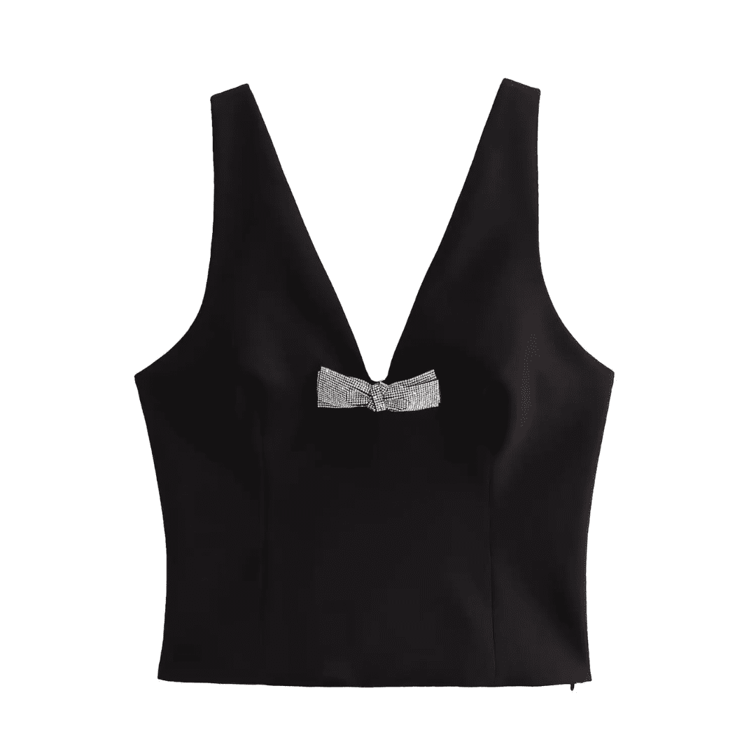 Blusa Feminina com Laço em Strass Cecília Forglows