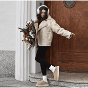 Casaco Feminino Couro Nobuck com Pelúcia Forglows