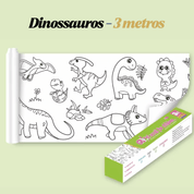 Rolo de 3 Metros de Papel para Colorir Infantil Forglows