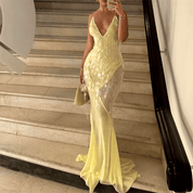 Vestido Feminino Longo com Lantejoulas Forglows