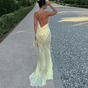 Vestido Feminino Longo com Lantejoulas Forglows