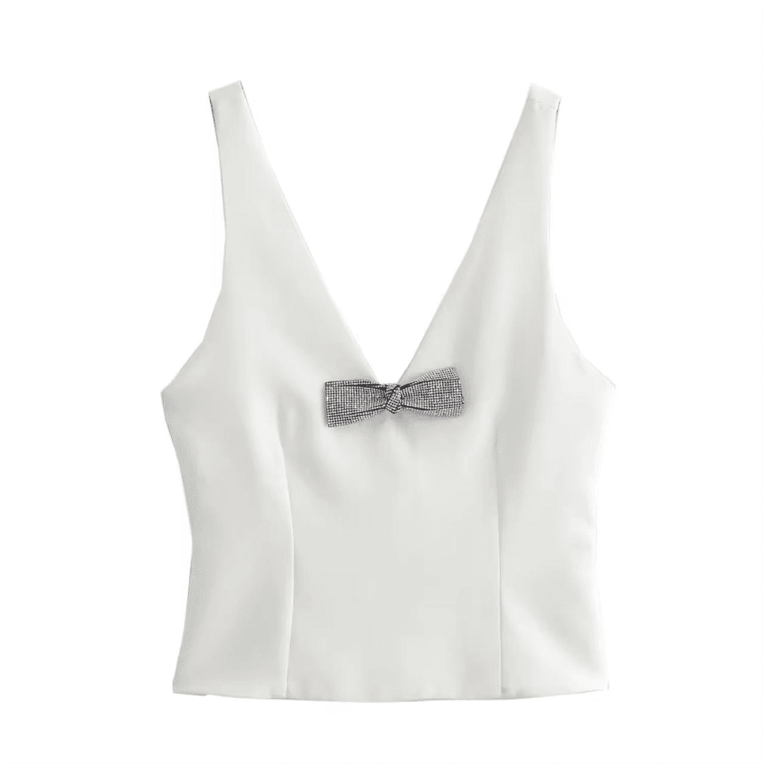Blusa Feminina com Laço em Strass Cecília Forglows